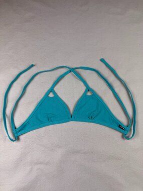 Jolyn "Finn" Aqua Tie-Back Bikini Top Size S
